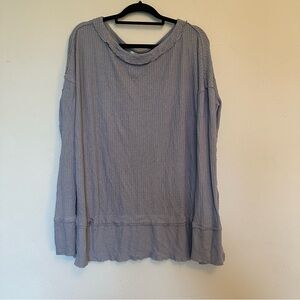 Free People North Shore Gray Thermal Tunic with thumb holes